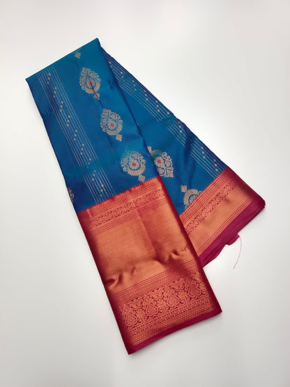 KANCHIPURAM SEMI SILK SAREE - B S CHANNABASAPPA & SONS
