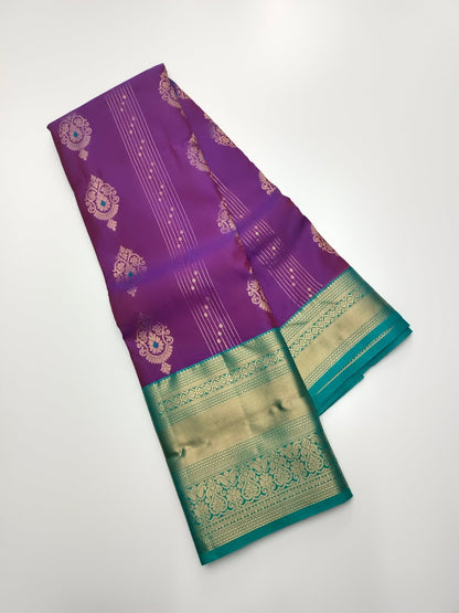KANCHIPURAM SEMI SILK SAREE - B S CHANNABASAPPA & SONS