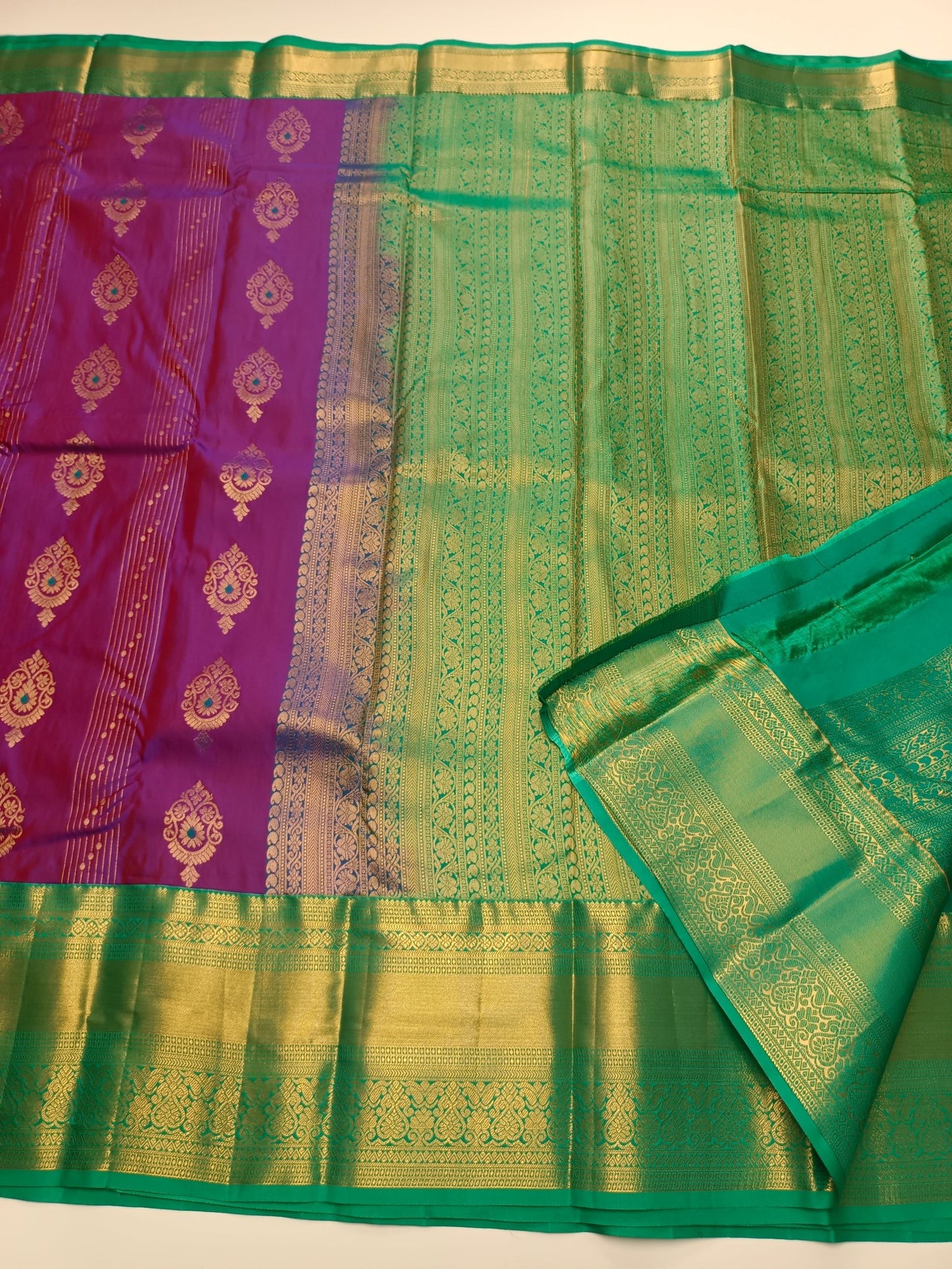 KANCHIPURAM SEMI SILK SAREE - B S CHANNABASAPPA & SONS