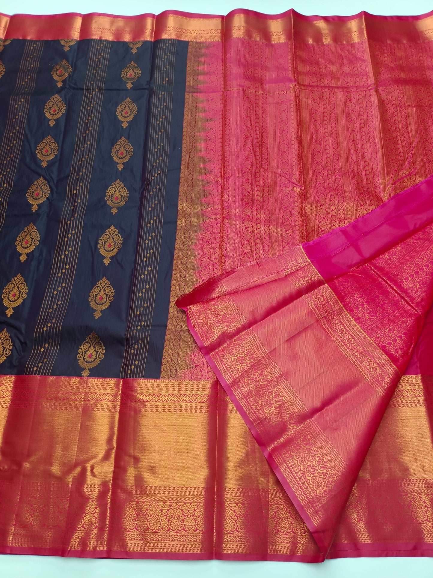 KANCHIPURAM SEMI SILK SAREE - B S CHANNABASAPPA & SONS