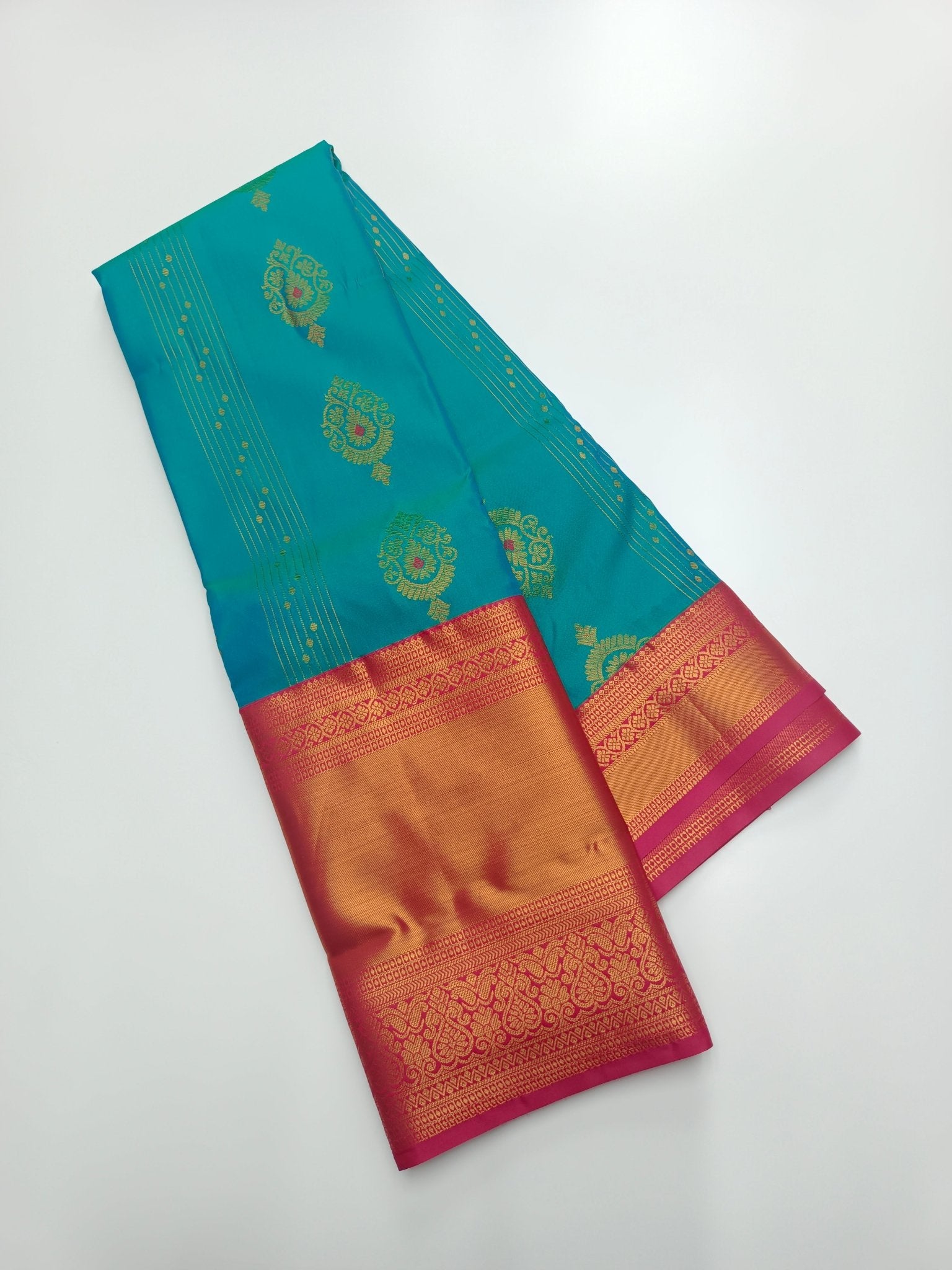 KANCHIPURAM SEMI SILK SAREE - B S CHANNABASAPPA & SONS