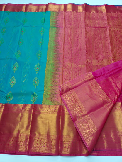 KANCHIPURAM SEMI SILK SAREE - B S CHANNABASAPPA & SONS