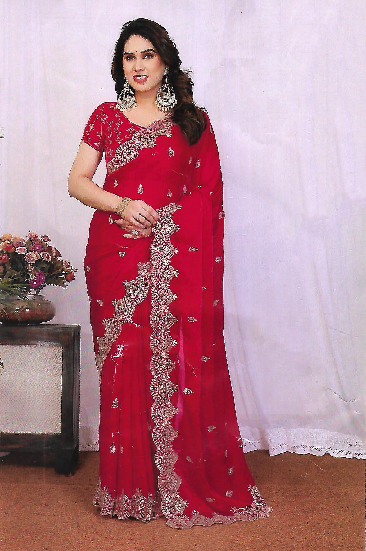 FANCY WORK SAREE - B S CHANNABASAPPA & SONS