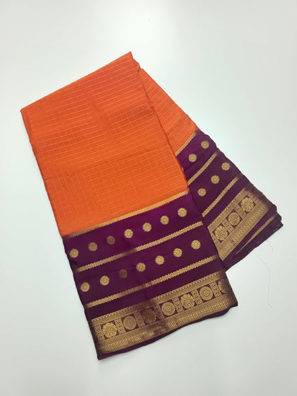 SEMI CREPE SILK SAREE - B S CHANNABASAPPA & SONS