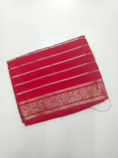 SEMI CREPE SILK SAREE (SPECIAL 20% DISCOUNT) - B S CHANNABASAPPA & SONS