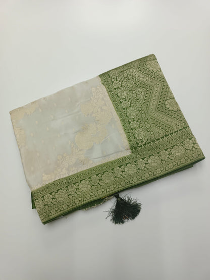 FANCY ORGANZA CREPE SILK SAREE (SPECIAL 20% DISCOUNT) - B S CHANNABASAPPA & SONS