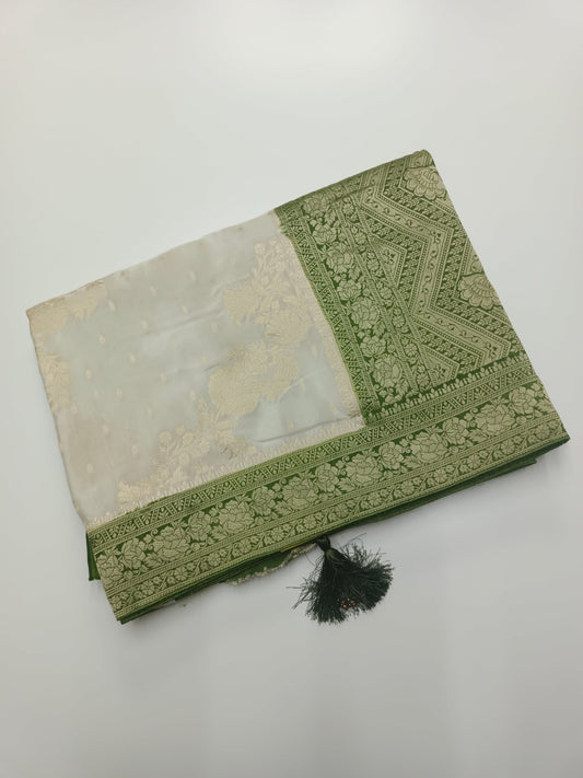 FANCY ORGANZA CREPE SILK SAREE (SPECIAL 20% DISCOUNT) - B S CHANNABASAPPA & SONS