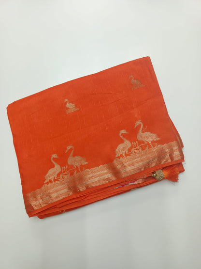 SEMI CREPE SILK SAREE (SPECIAL 20% DISCOUNT) - B S CHANNABASAPPA & SONS