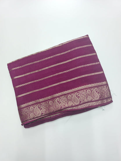SEMI CREPE SILK SAREE (SPECIAL 20% DISCOUNT) - B S CHANNABASAPPA & SONS