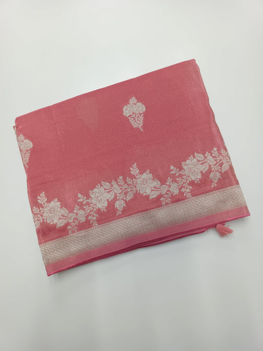 FANCY TISSUE CREPE SILK SAREE (SPECIAL 20% DISCOUNT) - B S CHANNABASAPPA & SONS