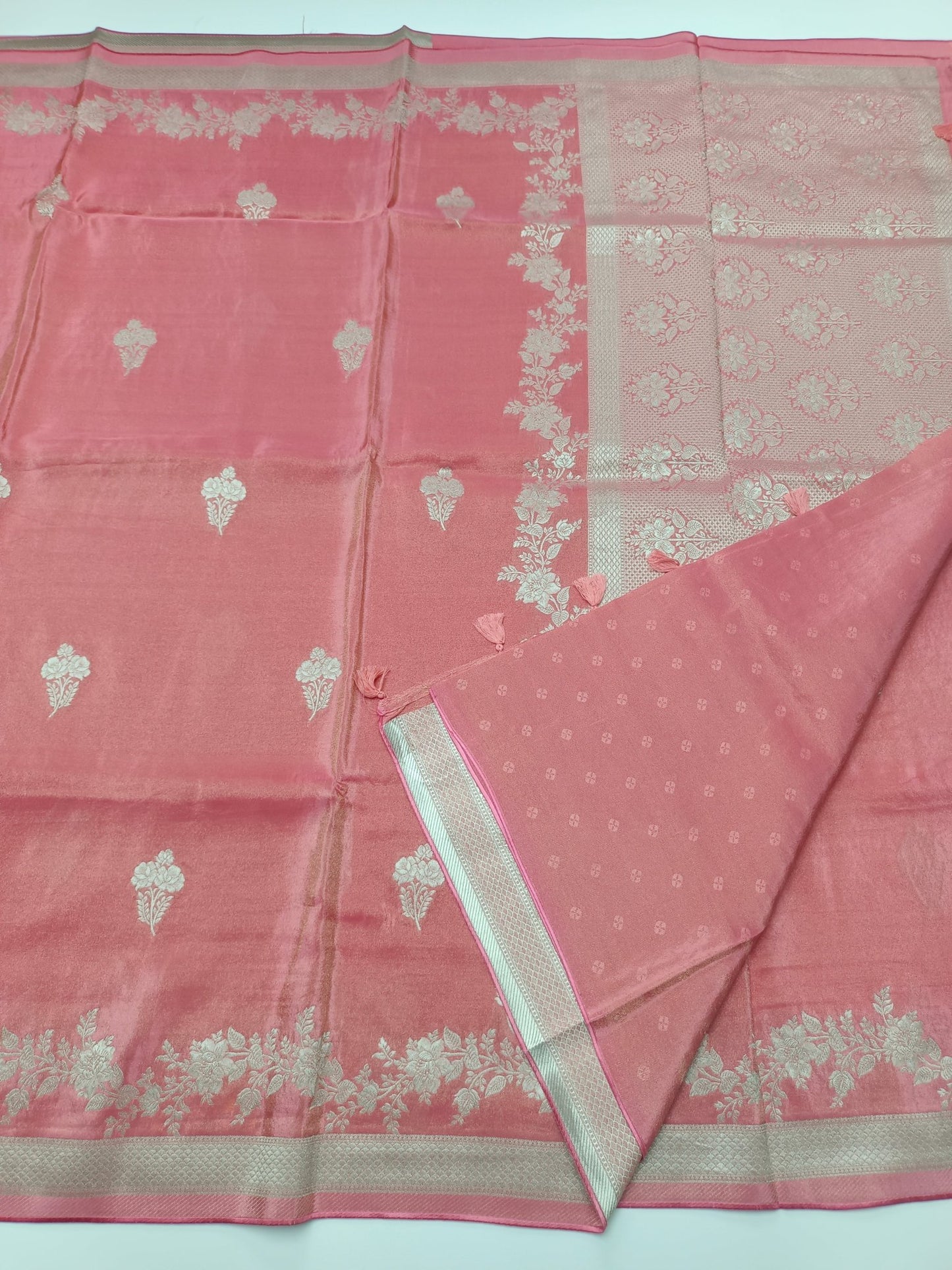 FANCY TISSUE CREPE SILK SAREE (SPECIAL 20% DISCOUNT) - B S CHANNABASAPPA & SONS