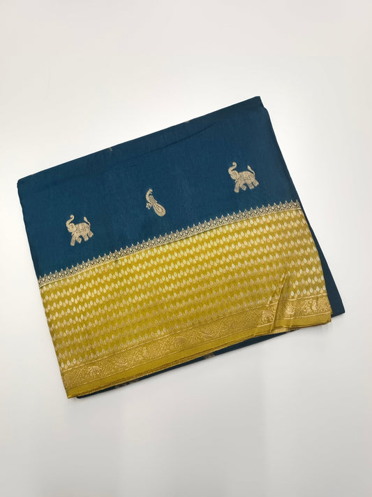 SEMI CREPE SILK SAREE (SPECIAL 20% DISCOUNT) - B S CHANNABASAPPA & SONS