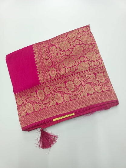 SEMI CREPE SILK SAREE (SPECIAL 20% DISCOUNT) - B S CHANNABASAPPA & SONS