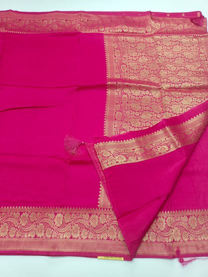 SEMI CREPE SILK SAREE (SPECIAL 20% DISCOUNT) - B S CHANNABASAPPA & SONS