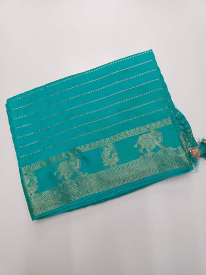 SEMI CREPE SILK SAREE (SPECIAL 20% DISCOUNT) - B S CHANNABASAPPA & SONS