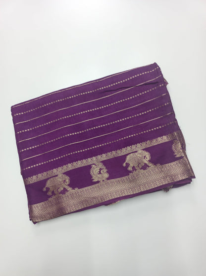 SEMI CREPE SILK SAREE (SPECIAL 20% DISCOUNT) - B S CHANNABASAPPA & SONS