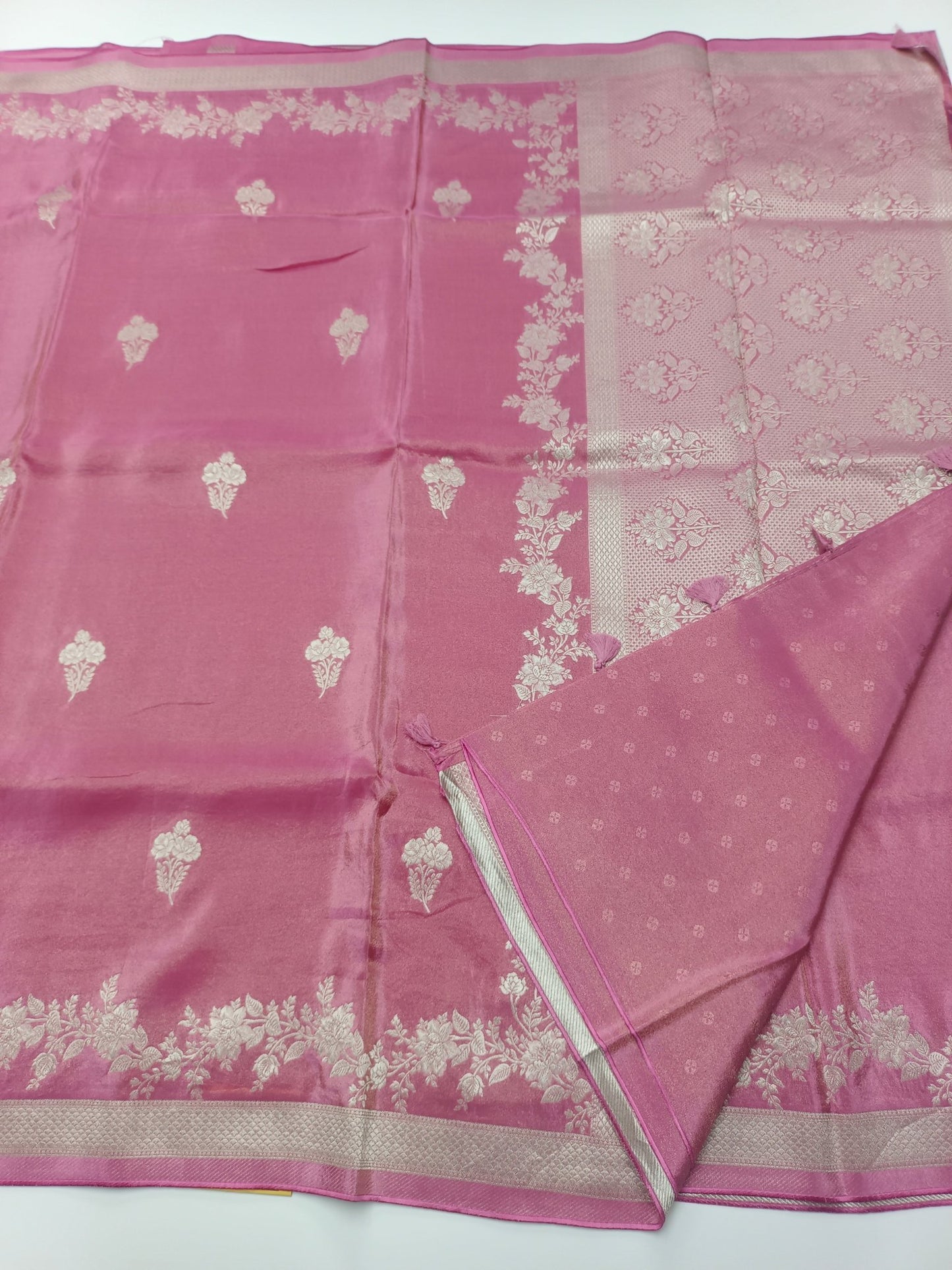 FANCY TISSUE CREPE SILK SAREE (SPECIAL 20% DISCOUNT) - B S CHANNABASAPPA & SONS