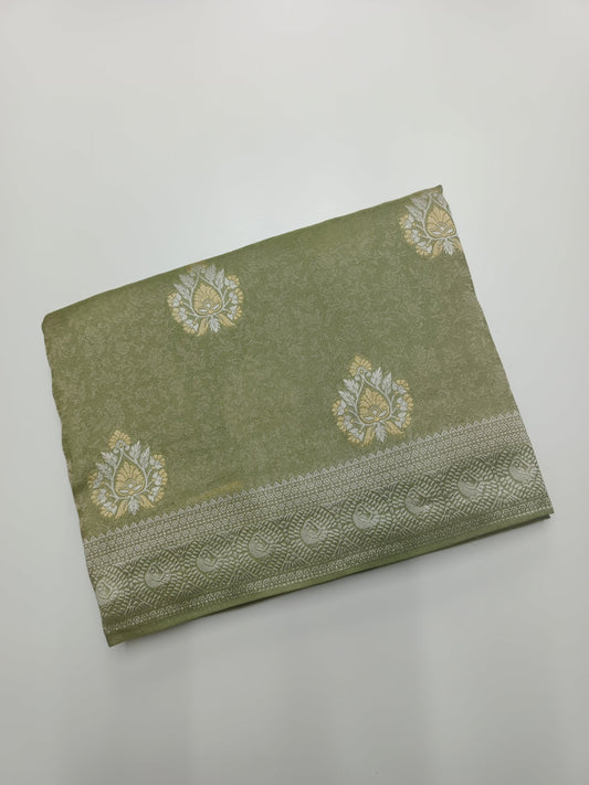 FANCY TISSUE CREPE SILK SAREE (SPECIAL 20% DISCOUNT) - B S CHANNABASAPPA & SONS