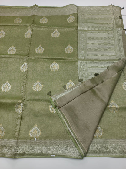 FANCY TISSUE CREPE SILK SAREE (SPECIAL 20% DISCOUNT) - B S CHANNABASAPPA & SONS