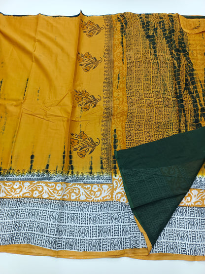 FANCY PRINTED JAIPUR COTTON SAREE