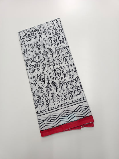 FANCY PRINTED JAIPUR COTTON SAREE