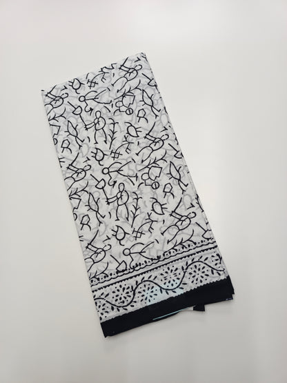 FANCY PRINTED JAIPUR COTTON SAREE