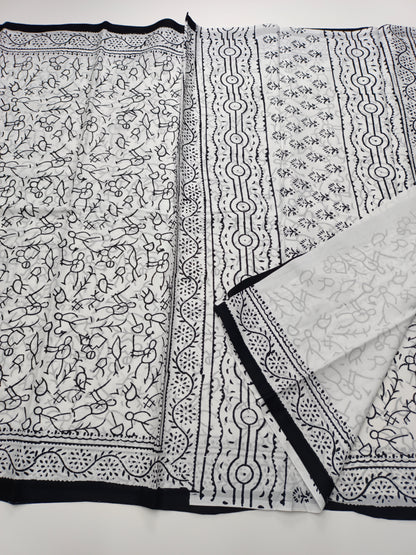 FANCY PRINTED JAIPUR COTTON SAREE