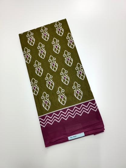 FANCY PRINTED JAIPUR COTTON SAREE