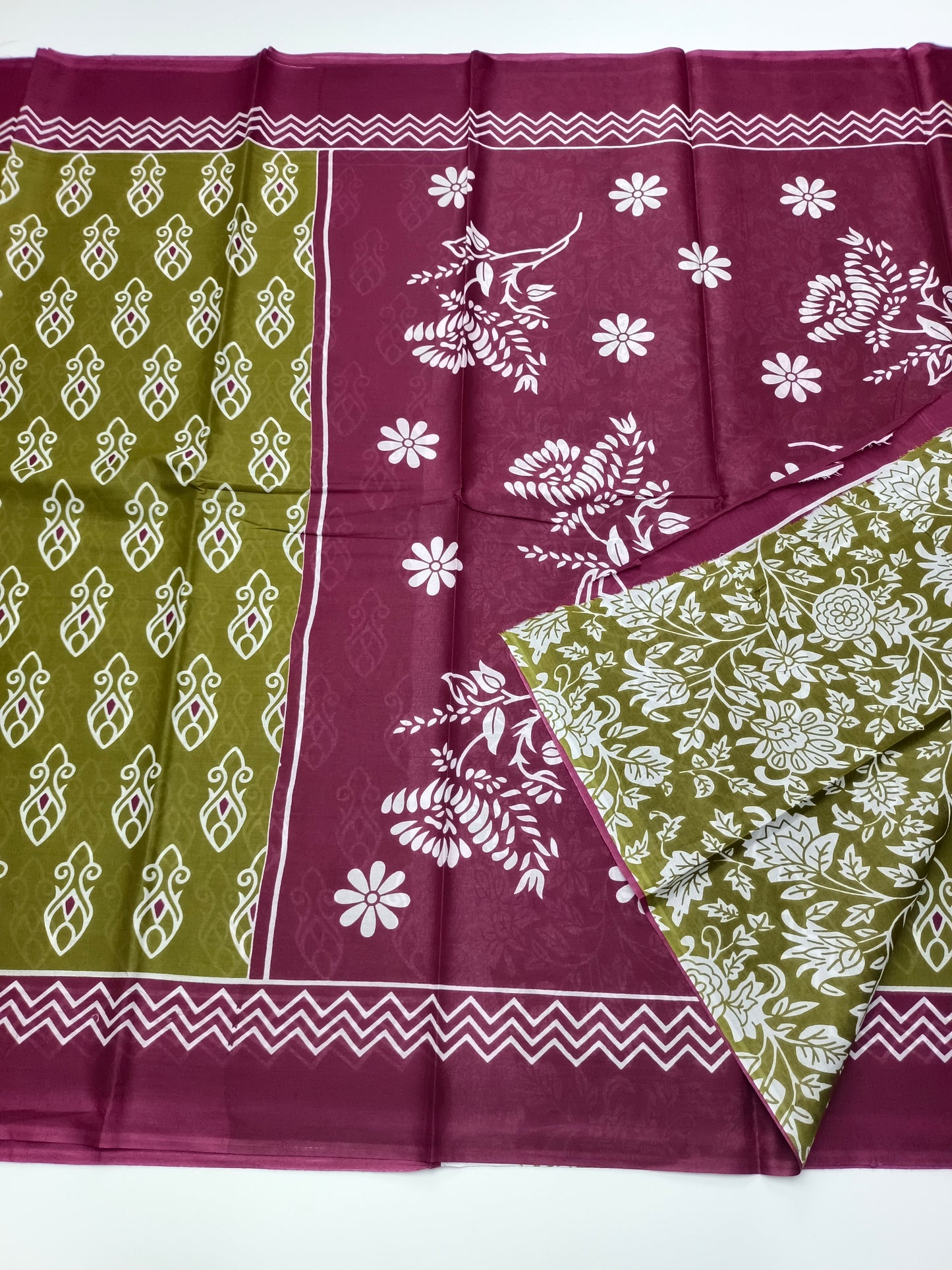 FANCY PRINTED JAIPUR COTTON SAREE