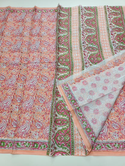 FANCY PRINTED JAIPUR COTTON SAREE