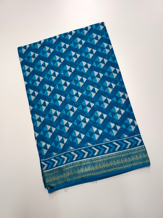 FANCY PRINTED JAIPUR COTTON SAREE