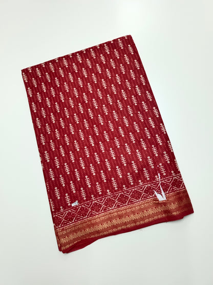FANCY PRINTED JAIPUR COTTON SAREE