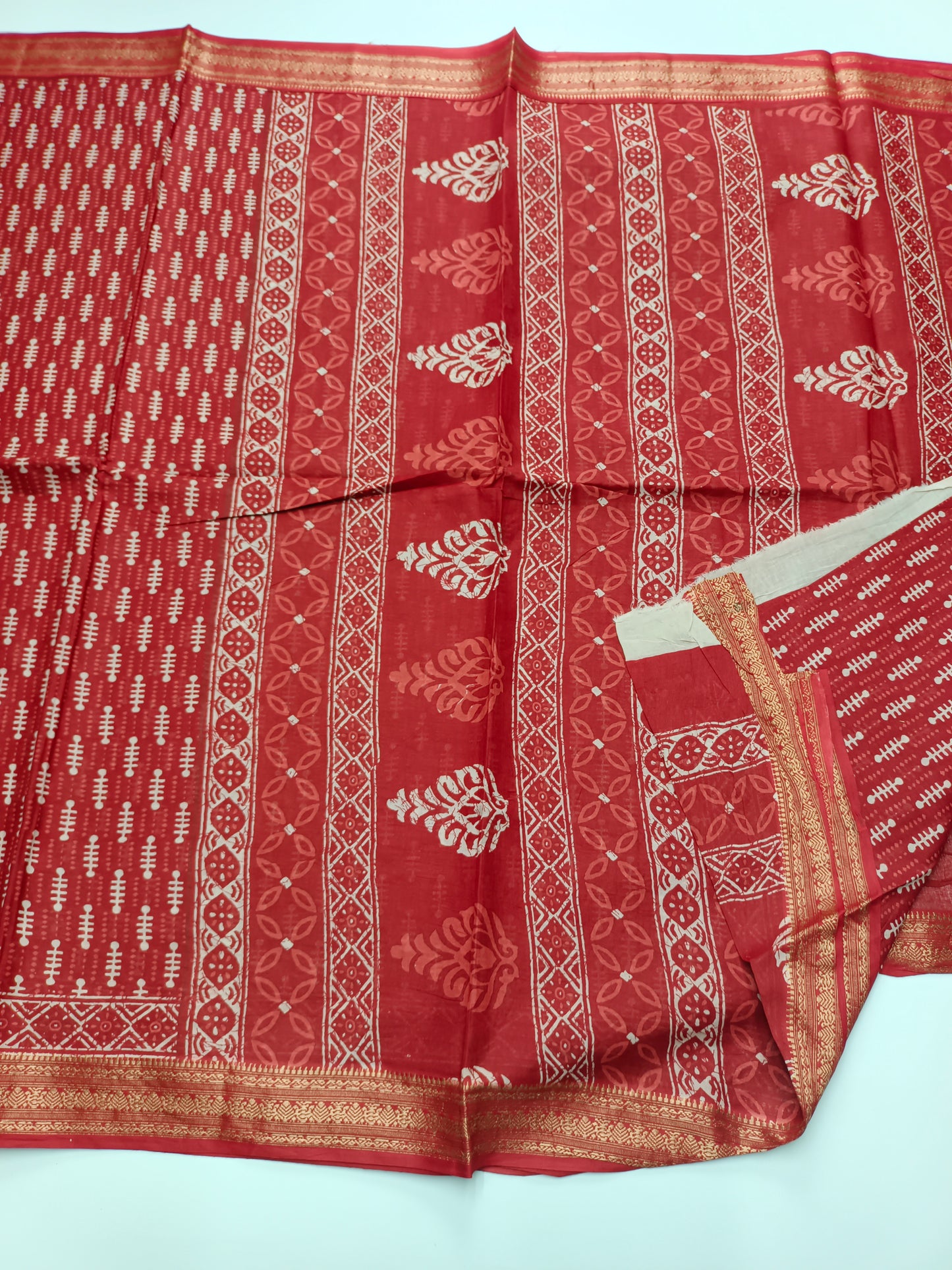 FANCY PRINTED JAIPUR COTTON SAREE