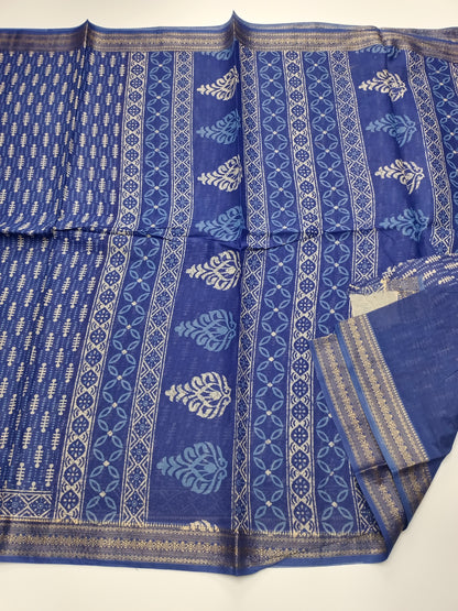 FANCY PRINTED JAIPUR COTTON SAREE