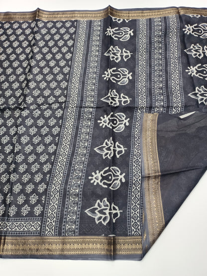 FANCY PRINTED JAIPUR COTTON SAREE
