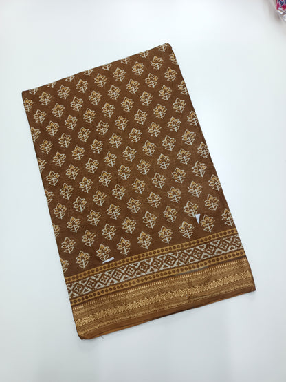 FANCY PRINTED JAIPUR COTTON SAREE