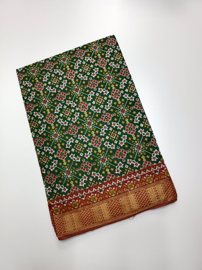 FANCY PRINTED JAIPUR COTTON SAREE