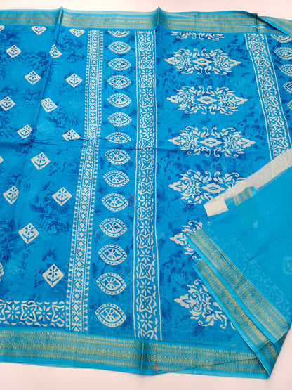 FANCY PRINTED JAIPUR COTTON SAREE