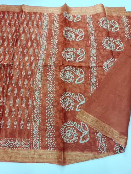 FANCY PRINTED JAIPUR COTTON SAREE
