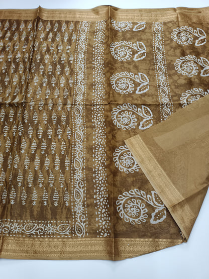 FANCY PRINTED JAIPUR COTTON SAREE
