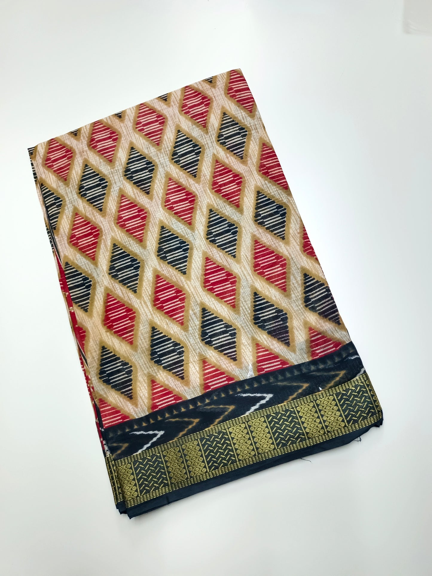 FANCY PRINTED JAIPUR COTTON SAREE