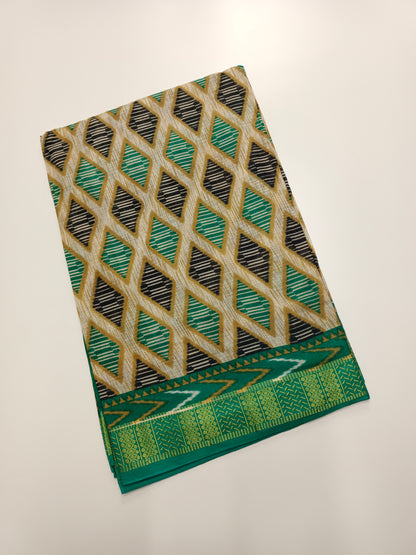 FANCY PRINTED JAIPUR COTTON SAREE