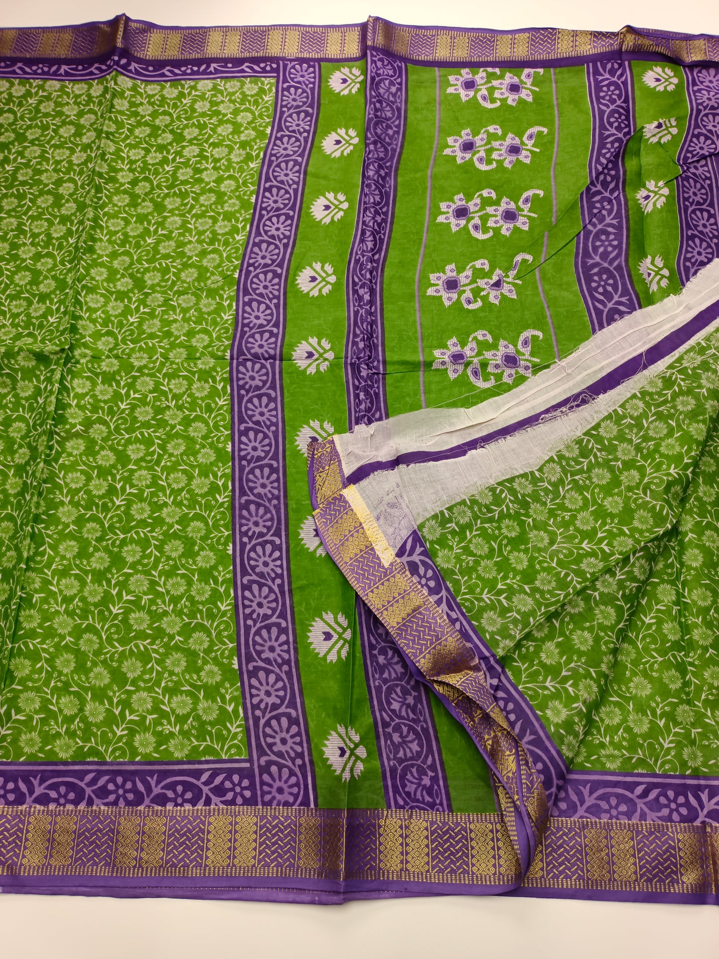 FANCY PRINTED JAIPUR COTTON SAREE