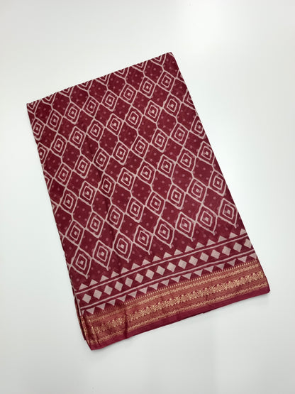 FANCY PRINTED JAIPUR COTTON SAREE