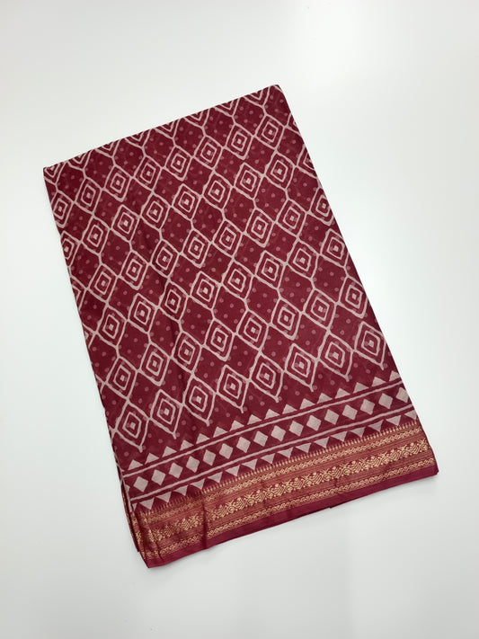 FANCY PRINTED JAIPUR COTTON SAREE