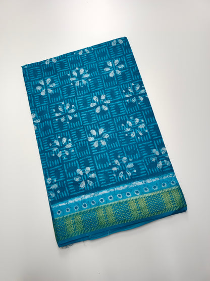 FANCY PRINTED JAIPUR COTTON SAREE