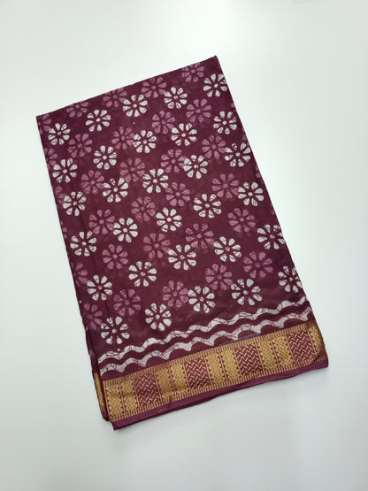 FANCY PRINTED JAIPUR COTTON SAREE