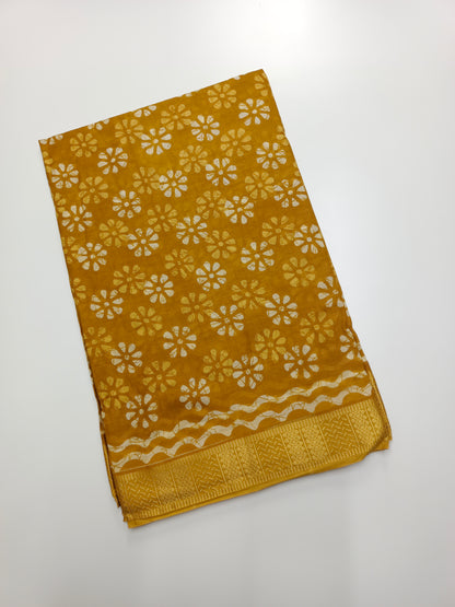 FANCY PRINTED JAIPUR COTTON SAREE
