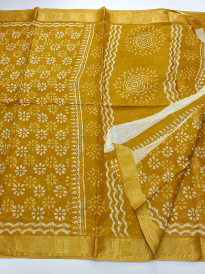 FANCY PRINTED JAIPUR COTTON SAREE