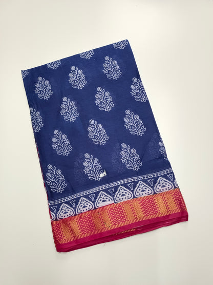 FANCY PRINTED JAIPUR COTTON SAREE